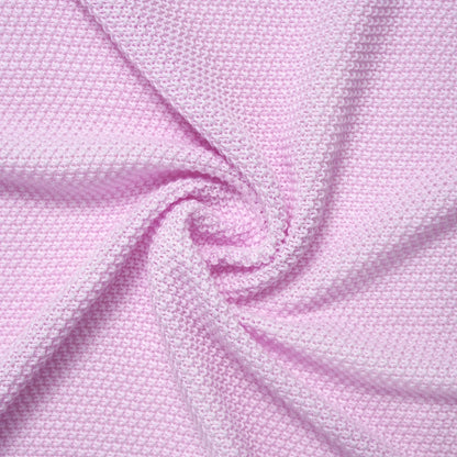 Heirloom Lace Knit Baby Blanket in Lilac
