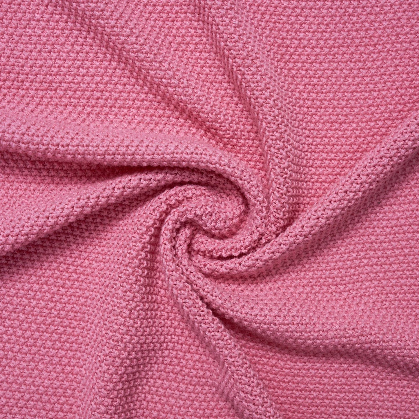Heirloom Lace Knit Baby Blanket in Rose Pink
