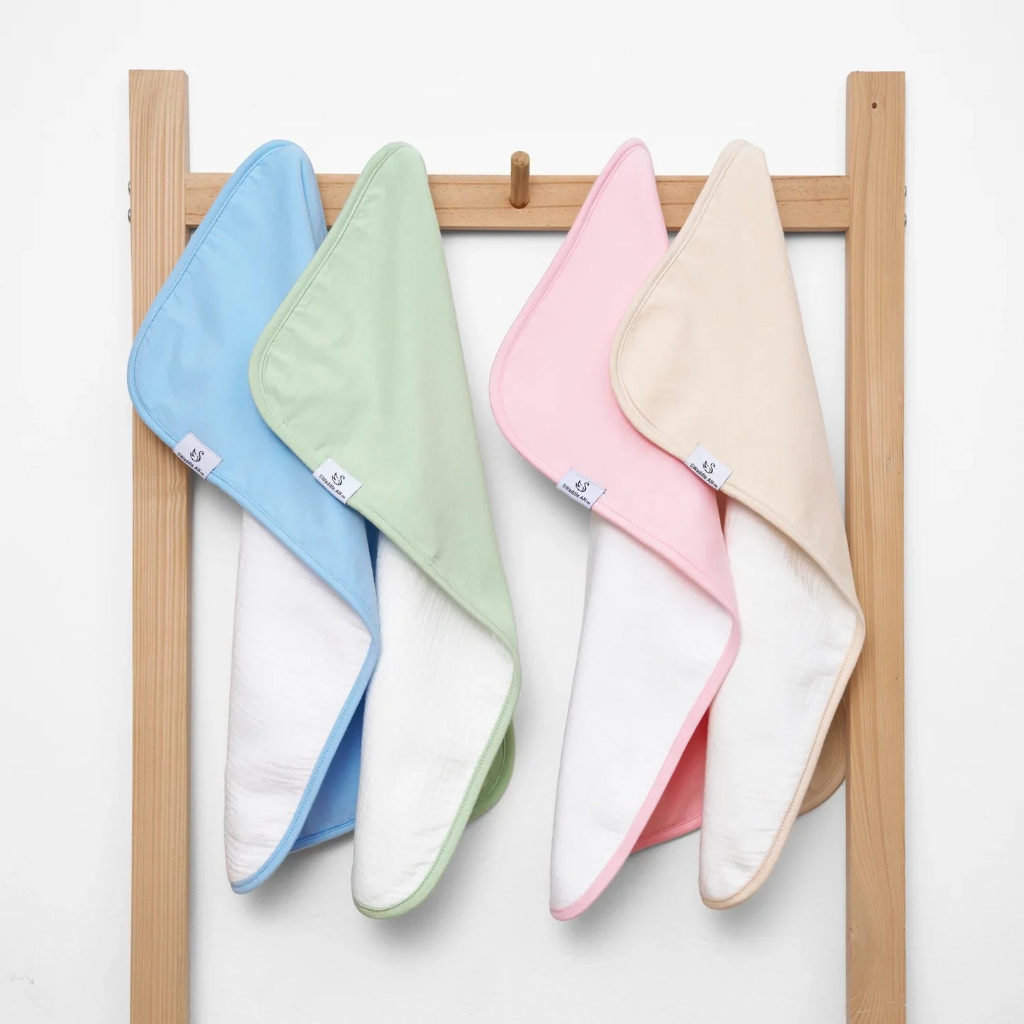 Burp Cloths in Sage Green