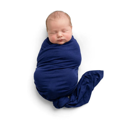 Bamboo Swaddle Blankets in Blue Depths