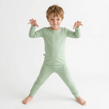 Sage Green Long Sleeve Bamboo Pajama Set