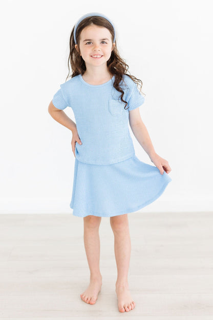 SALE Sky Blue Scrunchy Pocket Tee