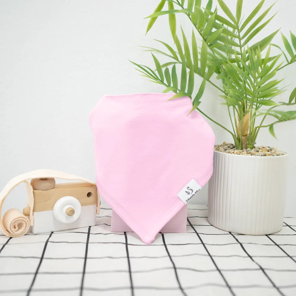 Bamboo Bandana Bib in Pink Tint