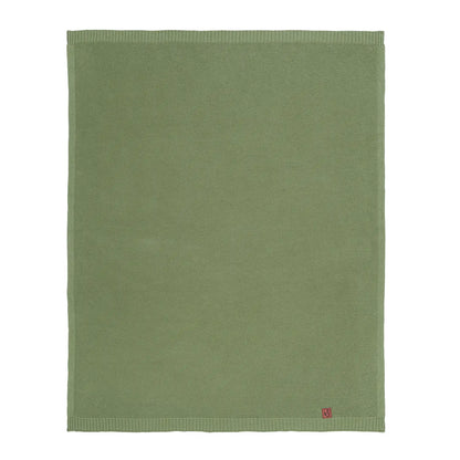 Classic Knit Cotton Baby Blanket in Sage Green