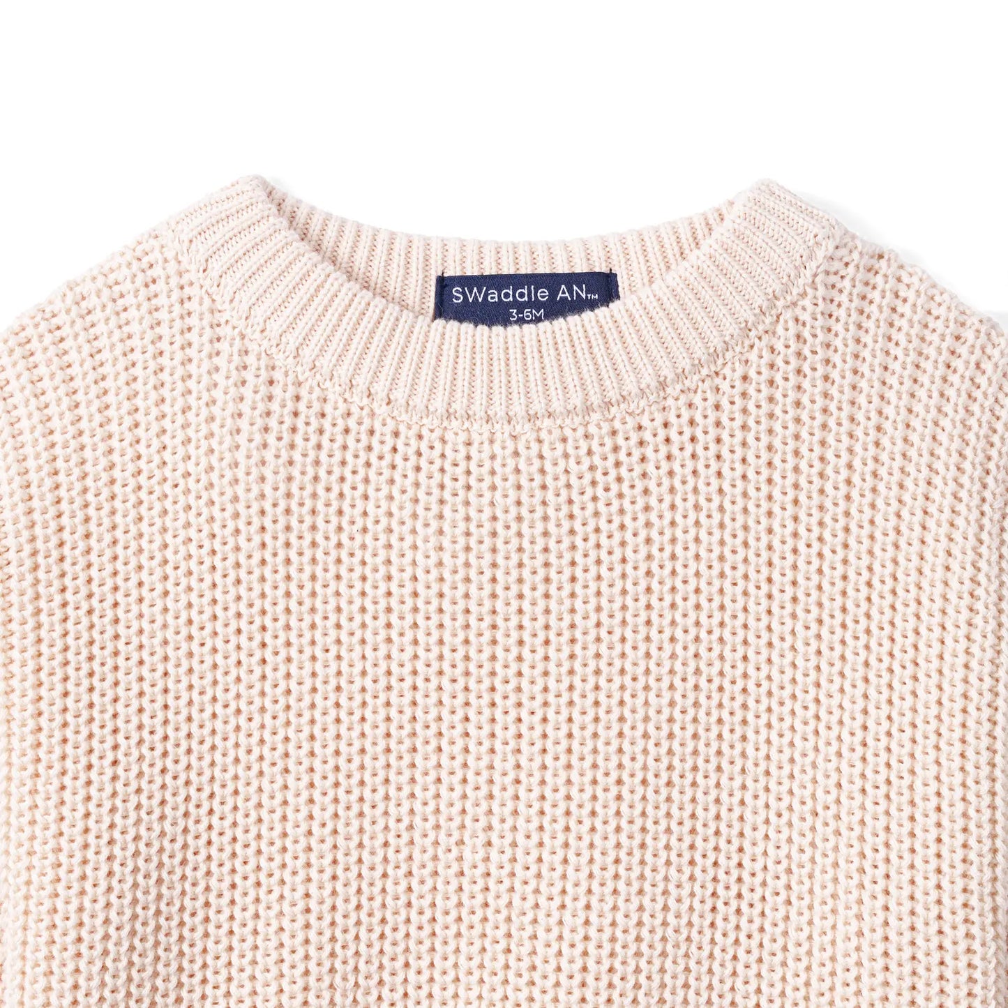 Classic Chunky Knit Baby Romper in Beige