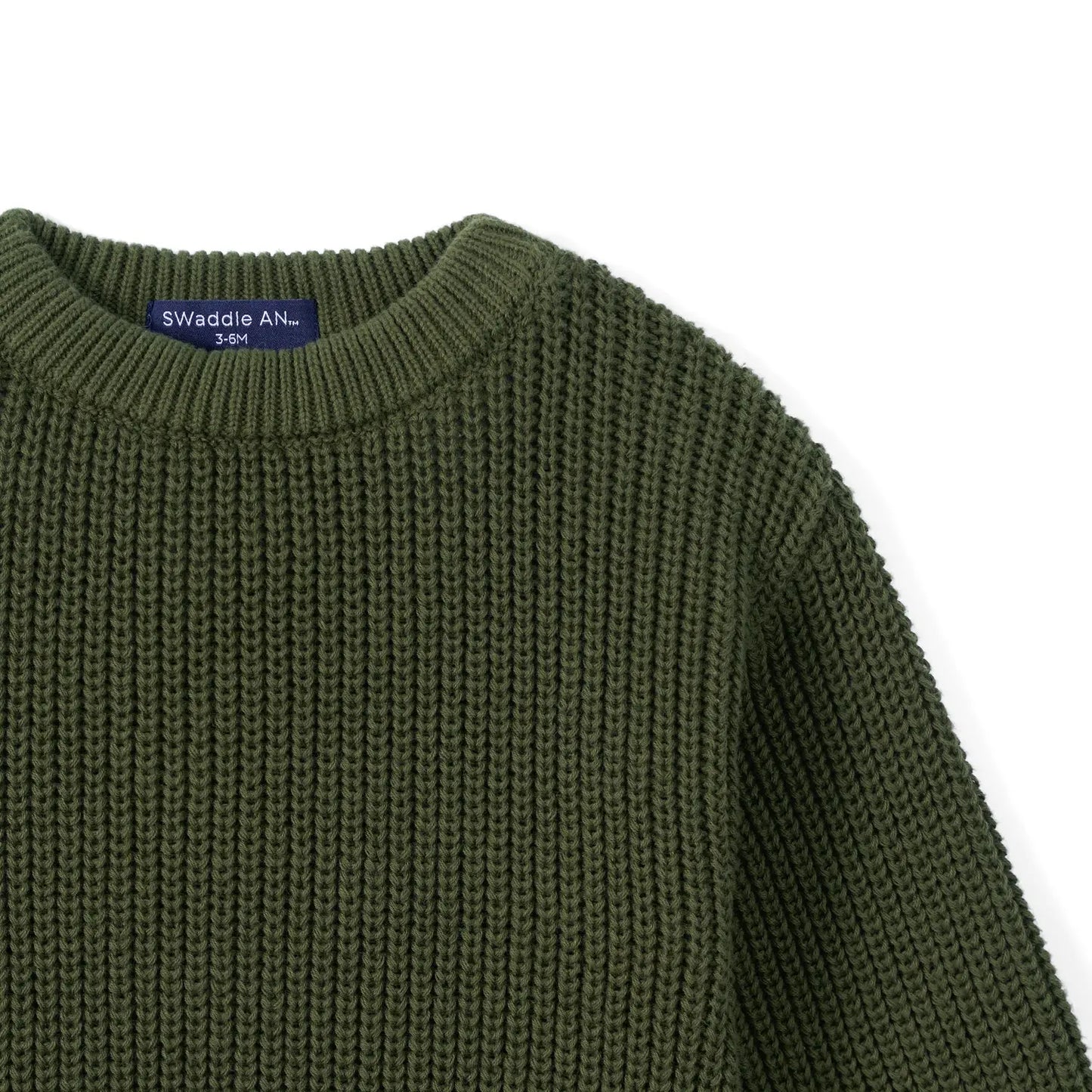 Classic Chunky Knit Baby Romper in Forest Green