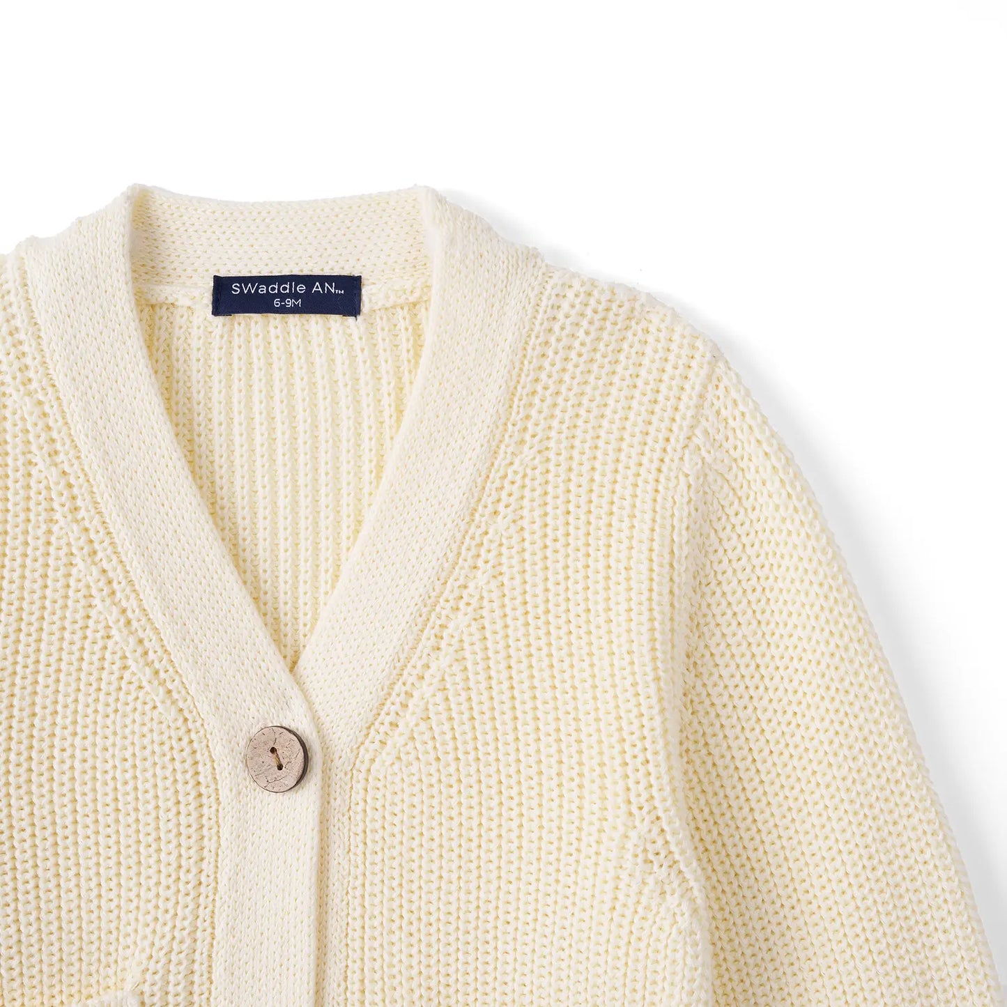 Classic Cardigan with Pockets in Cream