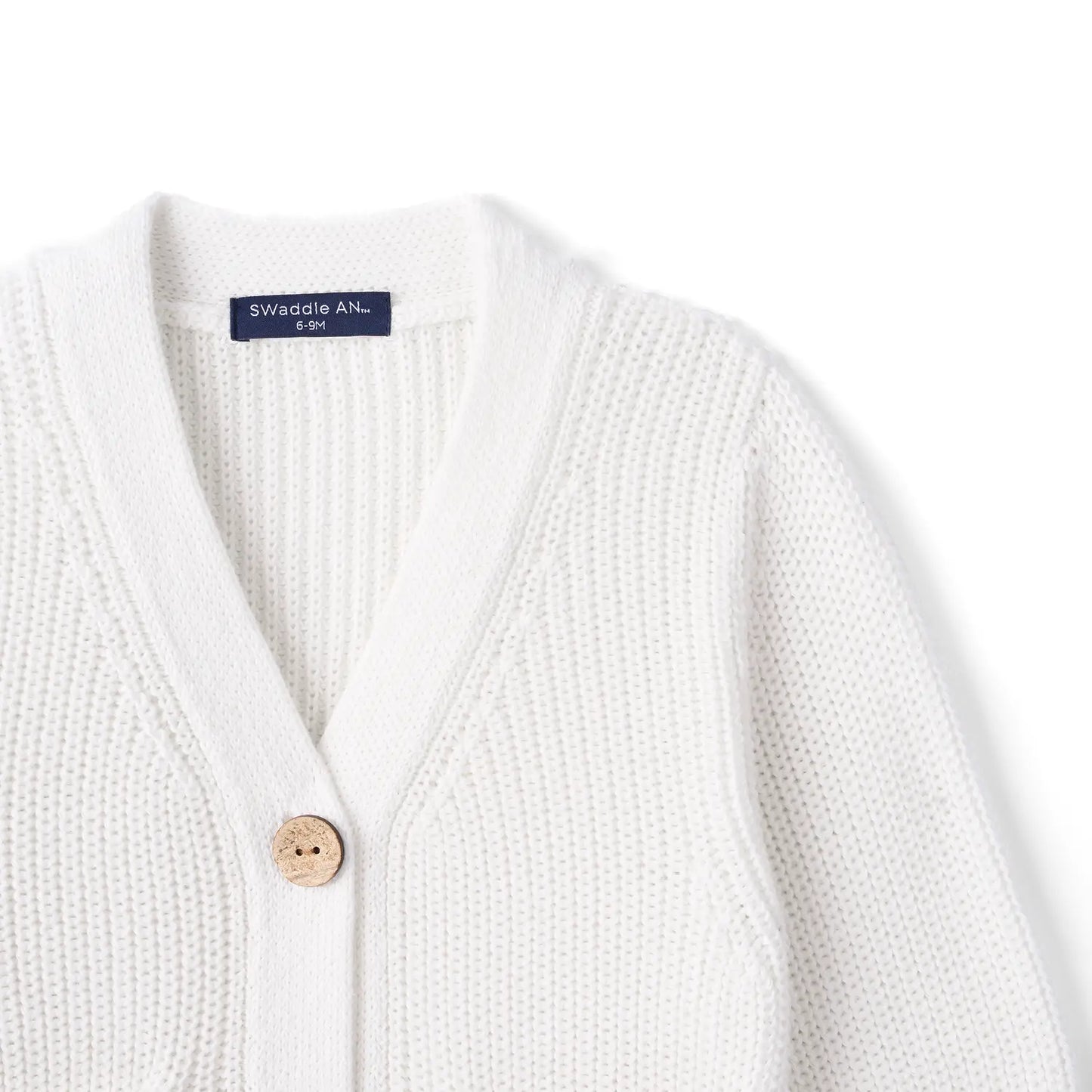 Classic Cardigan with Pockets in White
