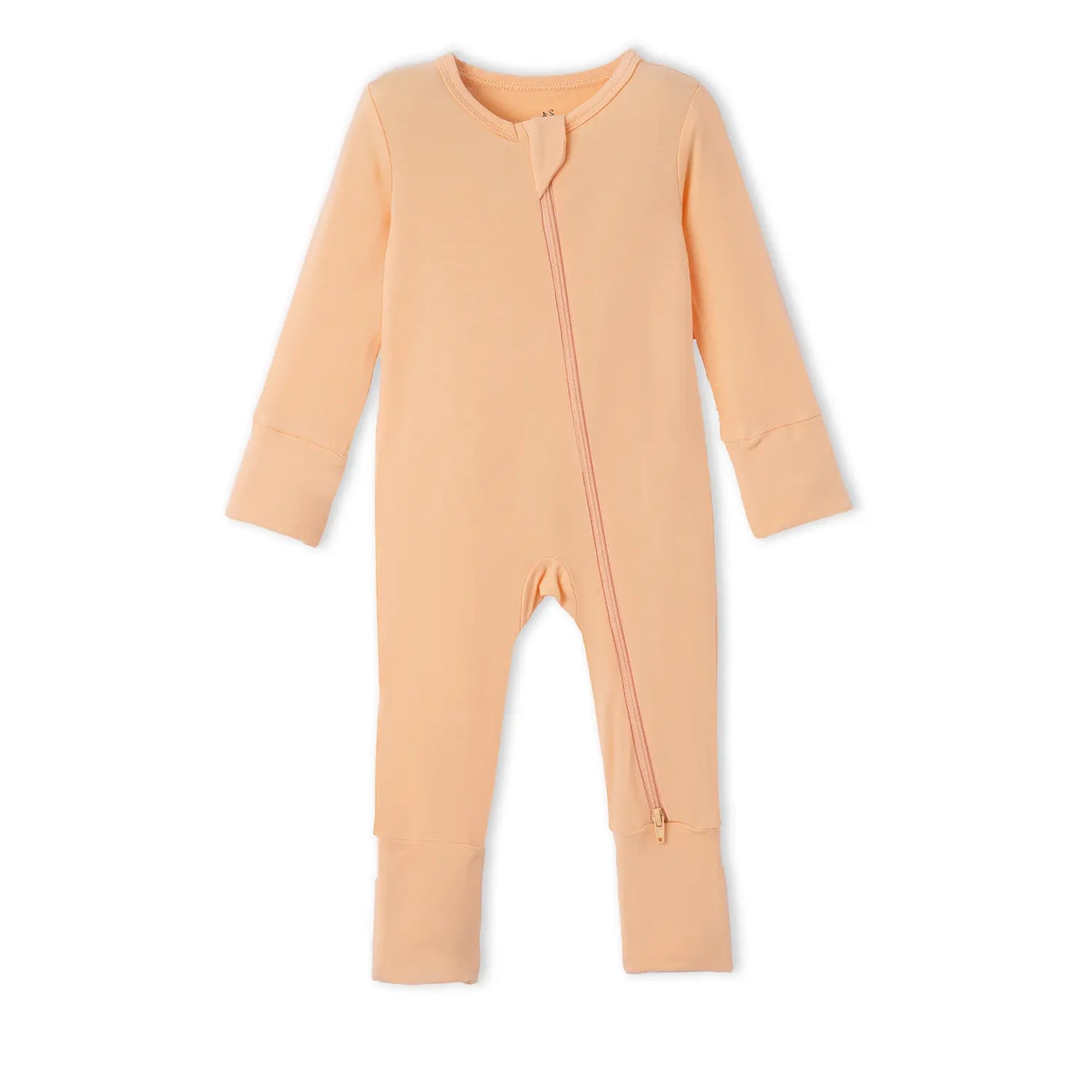 Peach Fuzz Convertible Footie Pajamas