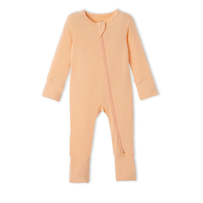 Peach Fuzz Convertible Footie Pajamas