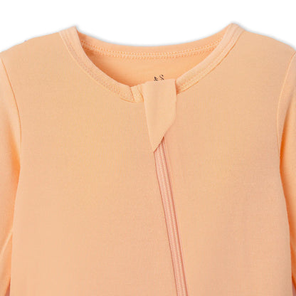Peach Fuzz Convertible Footie Pajamas