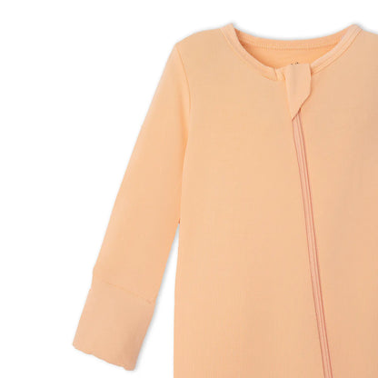 Peach Fuzz Convertible Footie Pajamas