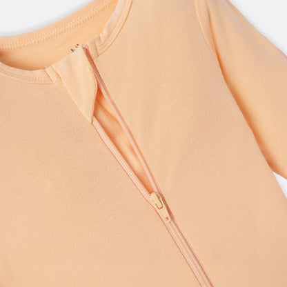 Peach Fuzz Convertible Footie Pajamas