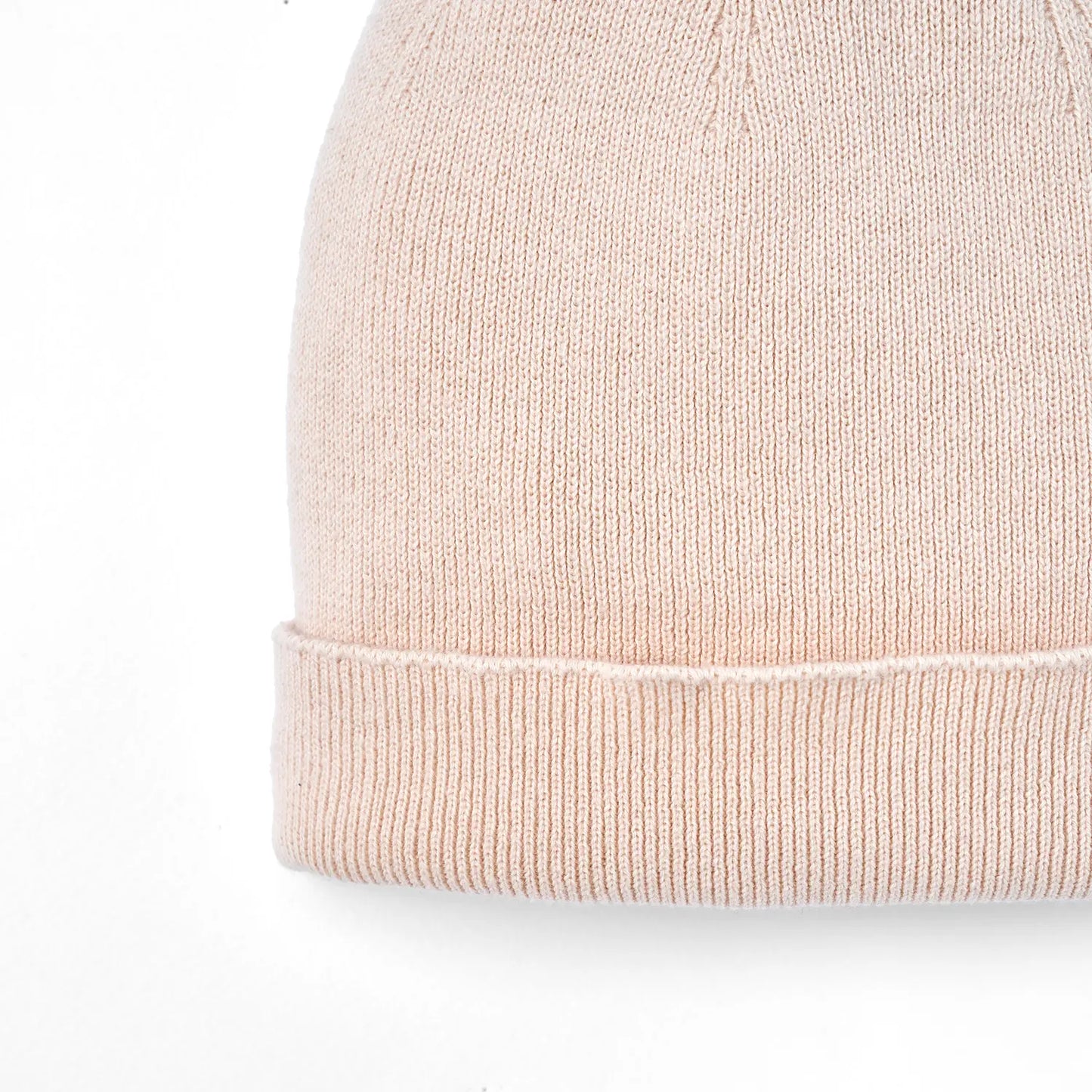 Knit Baby Pom Beanie in Beige