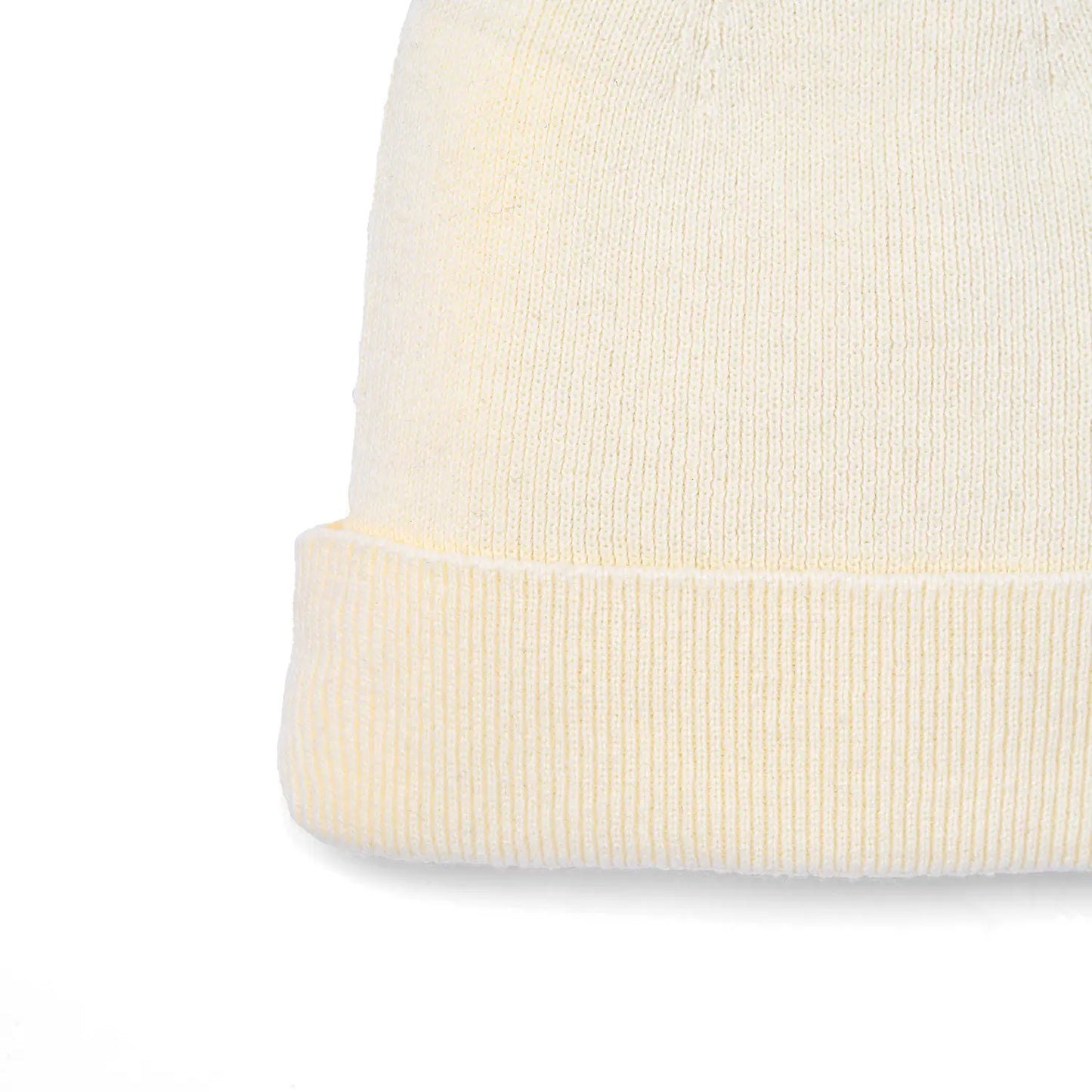 Knit Baby Pom Beanie in Cream