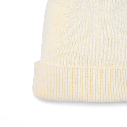 Knit Baby Pom Beanie in Cream