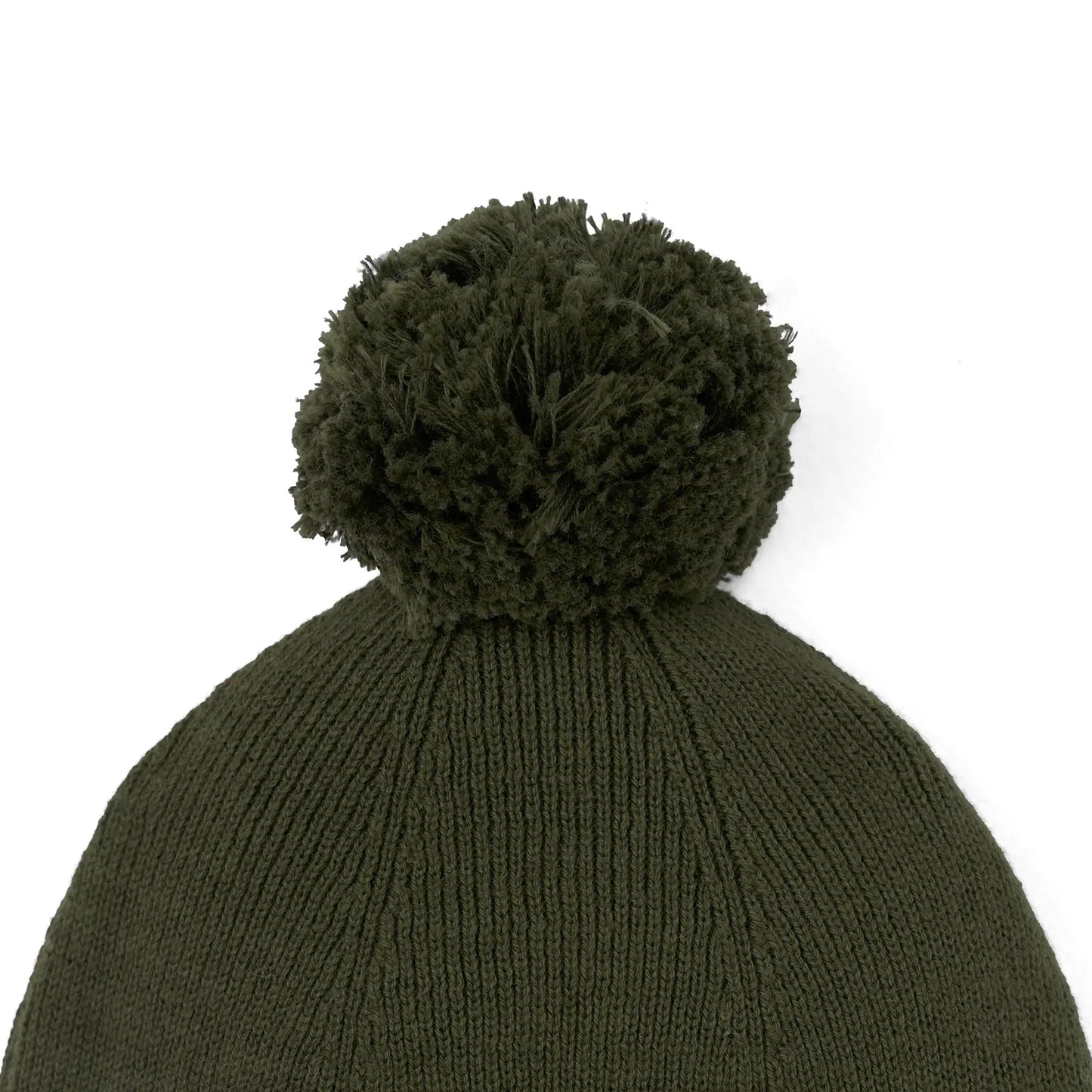 Knit Baby Pom Beanie in Forest Green