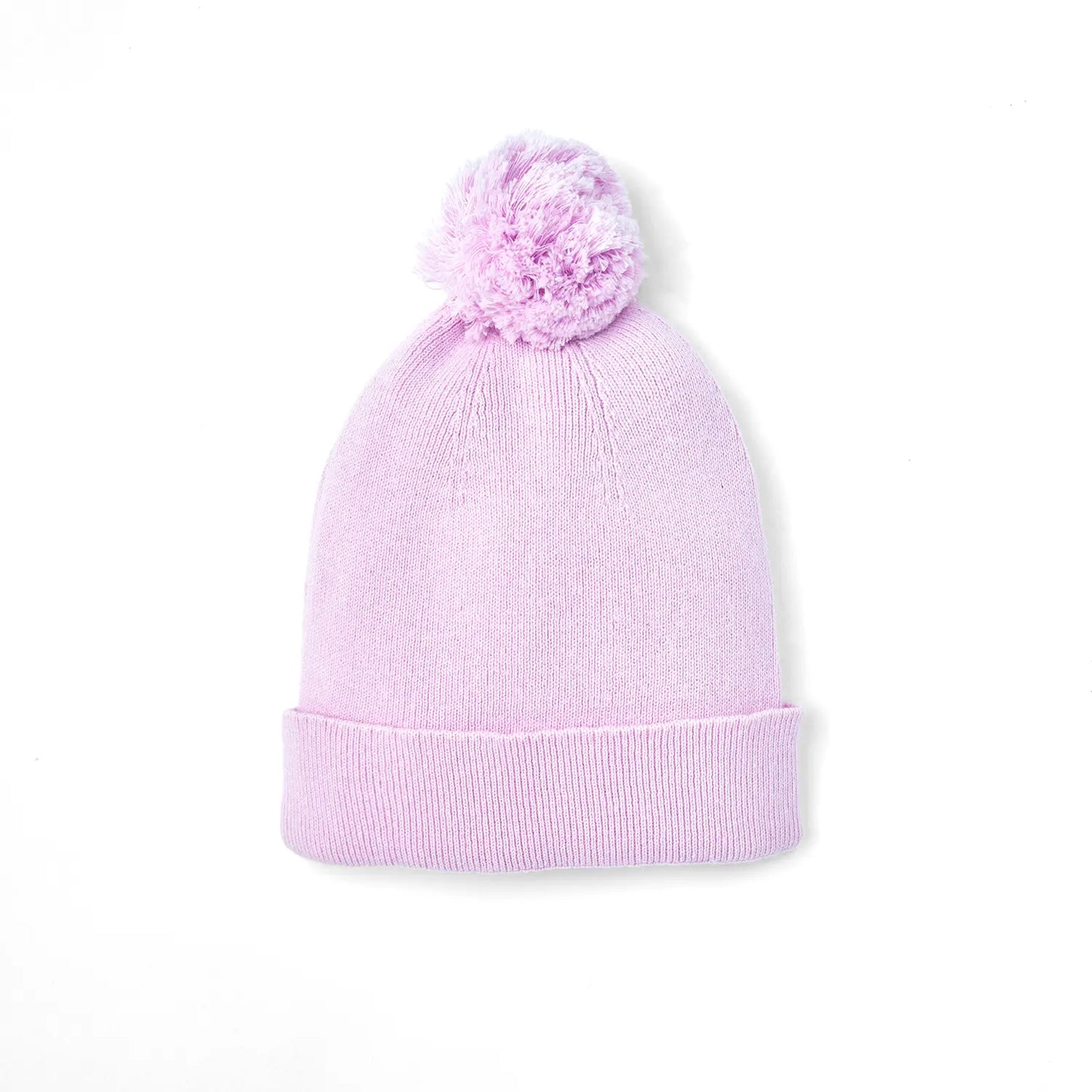 Knit Baby Pom Beanie in Lilac