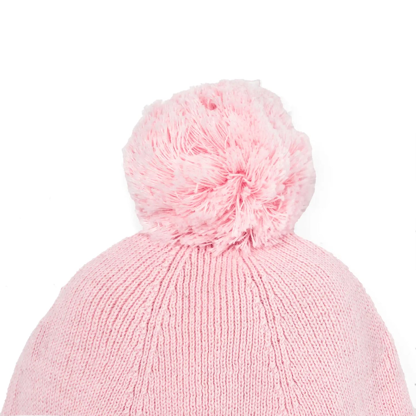 Knit Baby Pom Beanie in Pink