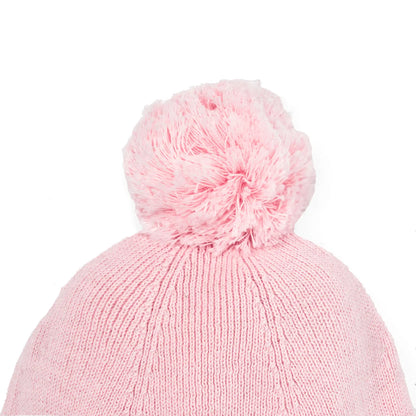 Knit Baby Pom Beanie in Pink