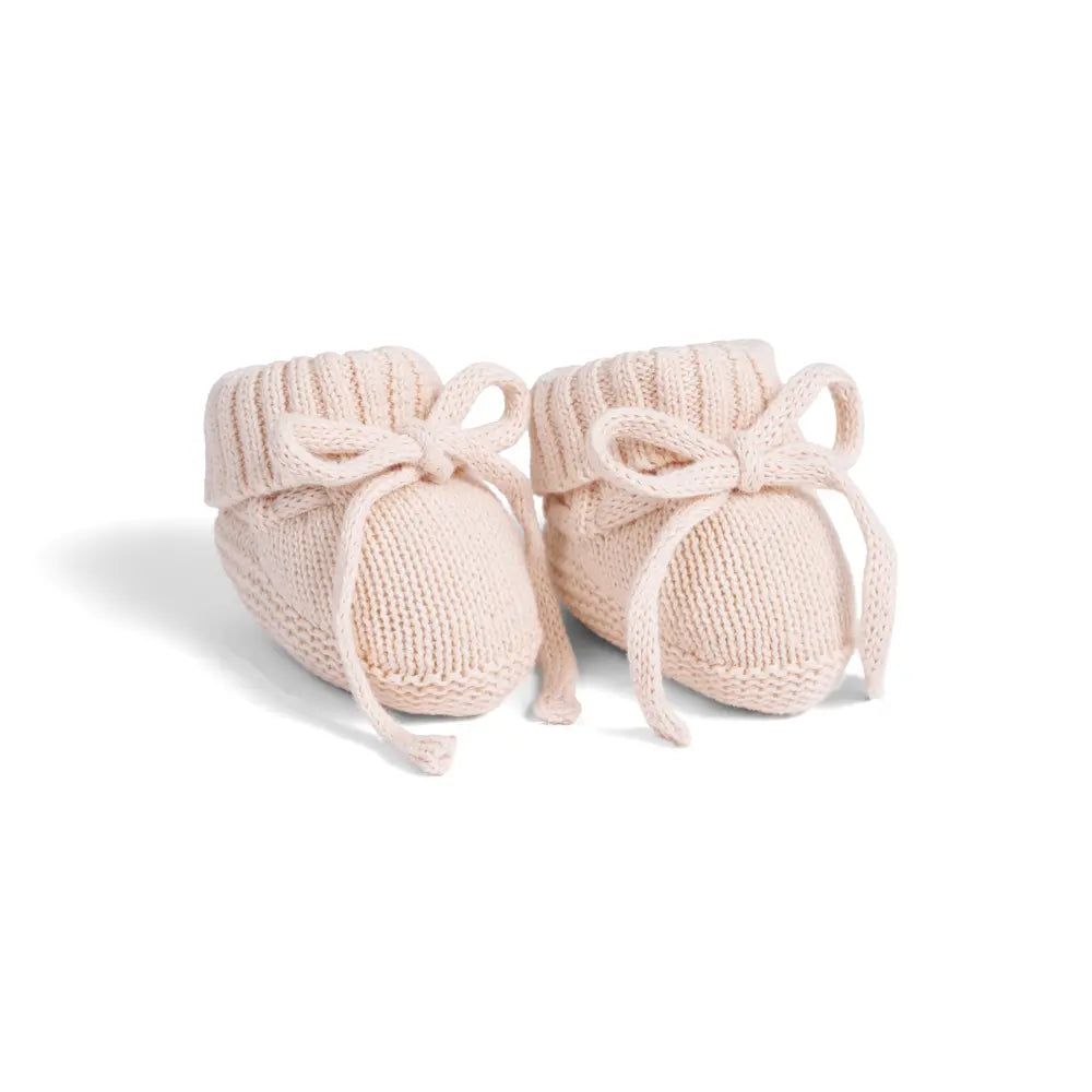Knitted Booties in Beige