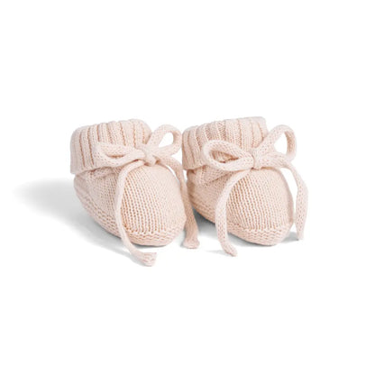 Knitted Booties in Beige