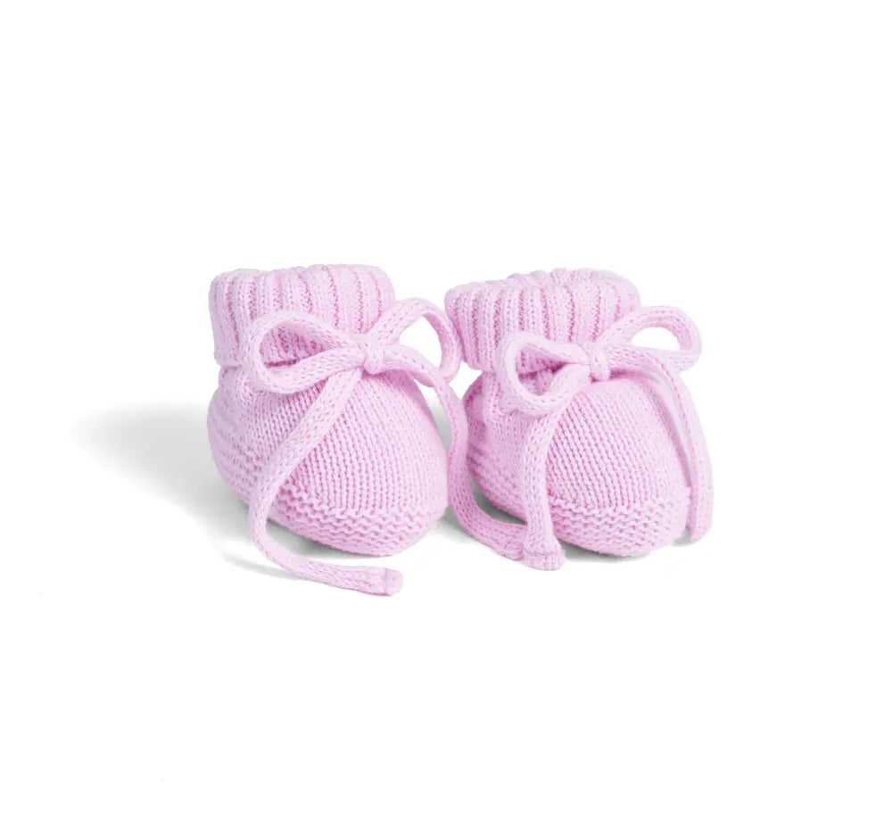 Knitted Booties in Lilac