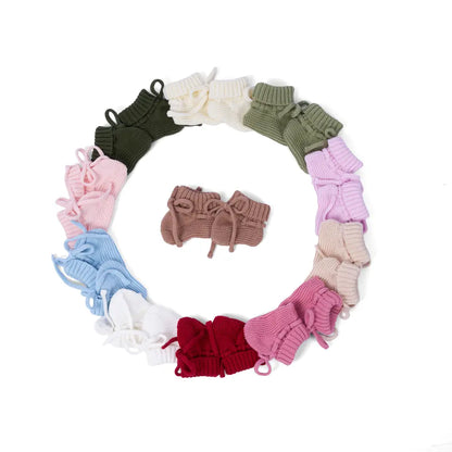 Knitted Booties in Pink