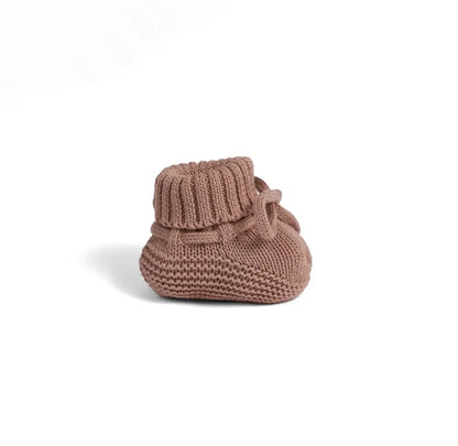 Knitted Booties in Mocha