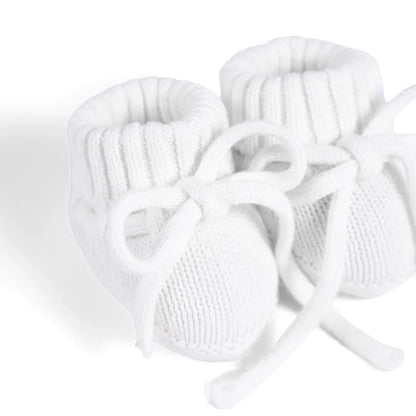 Knitted Booties in White