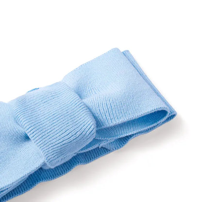 Knitted Oversized Topknot in Baby Blue