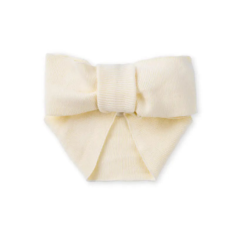 Knitted Oversized Topknot in Cream