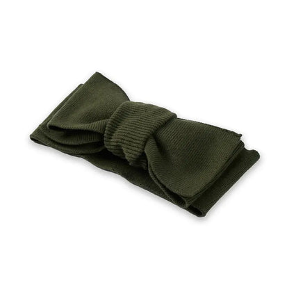 Knitted Oversized Topknot in Forest Green