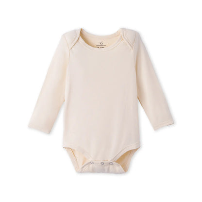 Long Sleeve Baby Bodysuit in Sand