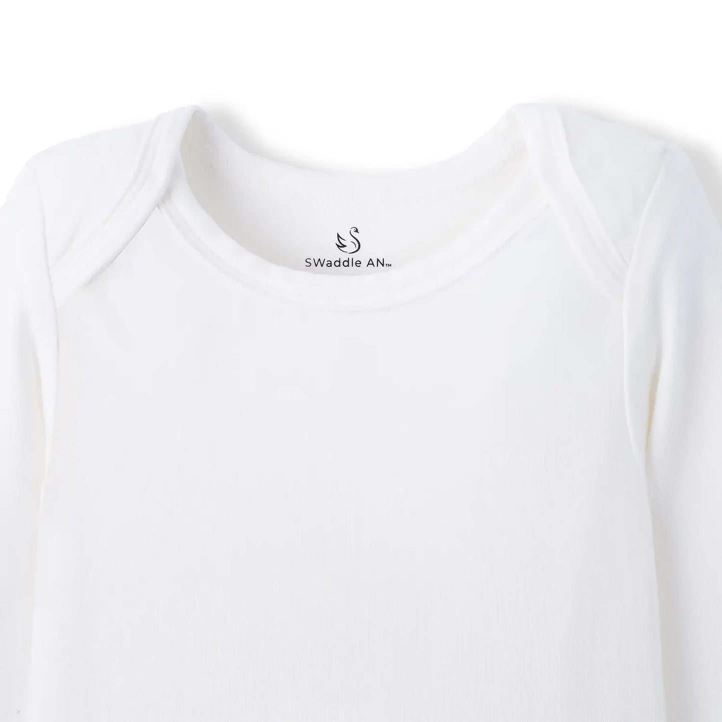 Long Sleeve Baby Bodysuit in White