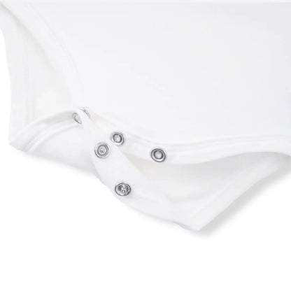 Long Sleeve Baby Bodysuit in White