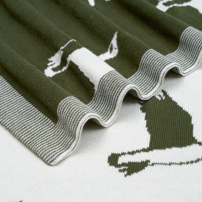Mallard Duck Jacquard Knit Baby Blanket