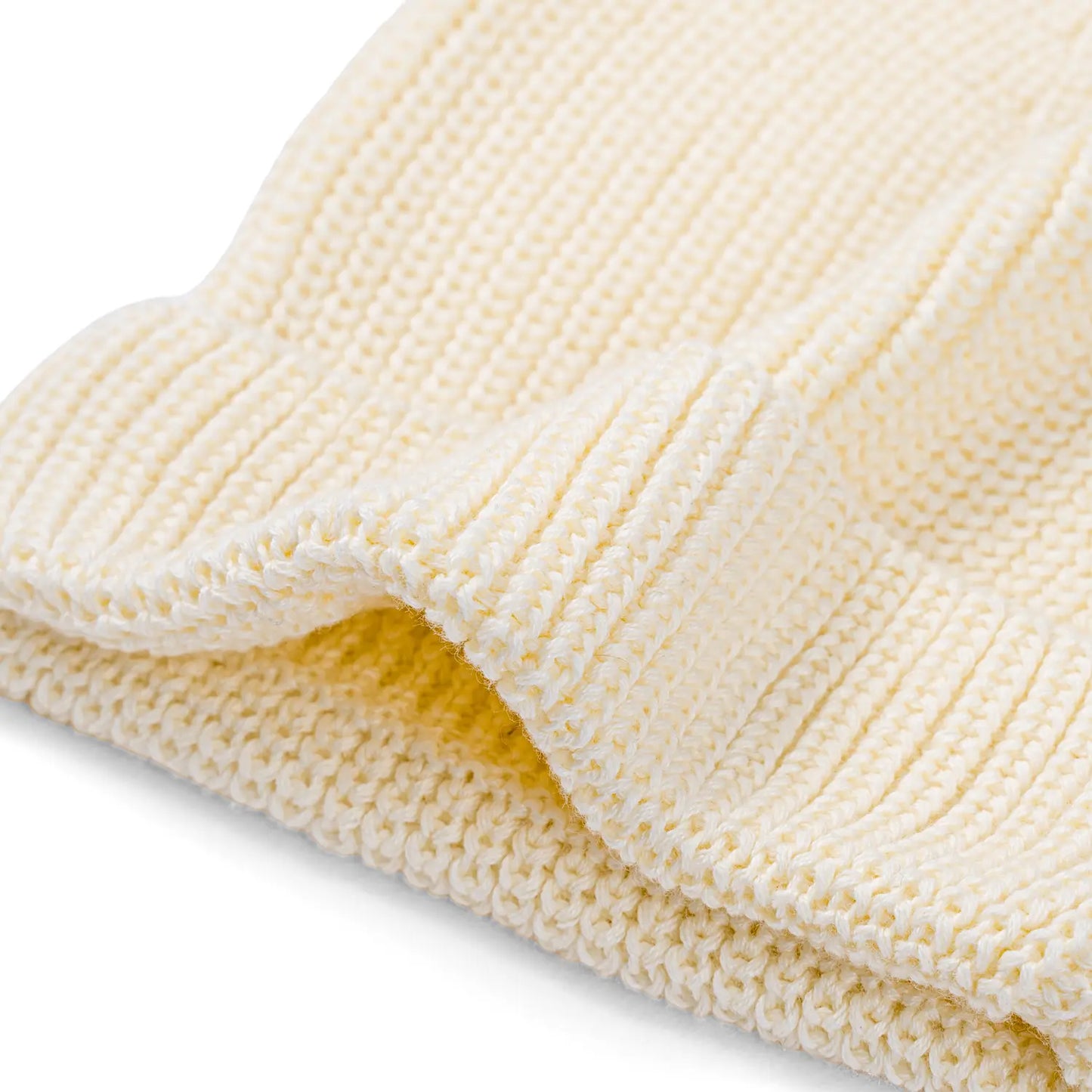 Bunny Ear Knit Beanie in Cream