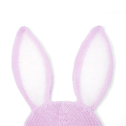 Bunny Ear Knit Beanie in Lilac