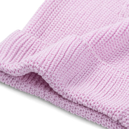 Bunny Ear Knit Beanie in Lilac
