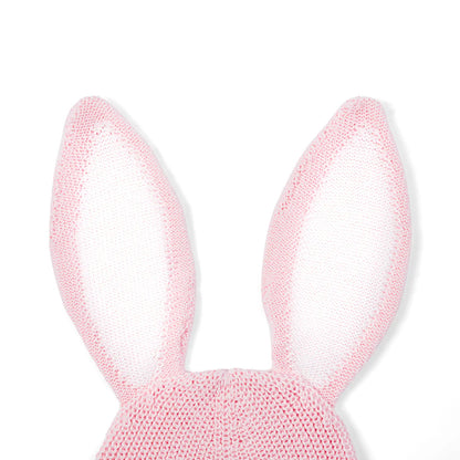 Bunny Ear Knit Beanie in Pink