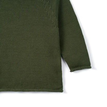 Knit Rollneck Baby Sweater in Forest Green