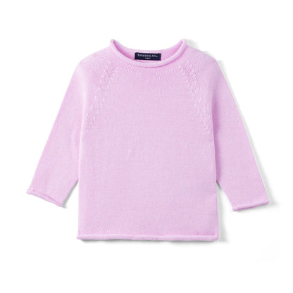 Knit Rollneck Baby Sweater in Lilac