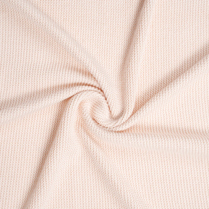Ruffled Edge Knit Baby Blanket in Beige