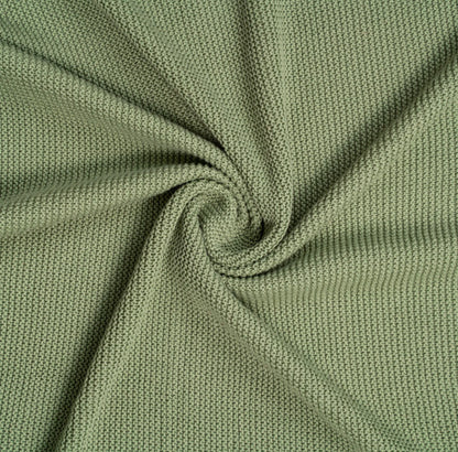 Ruffled Edge Knit Baby Blanket in Sage Green