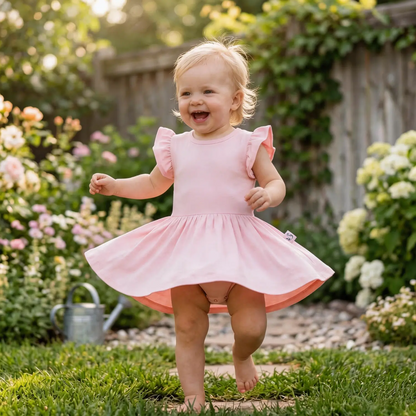 Twirl Bodysuit Dress in Mary Rose