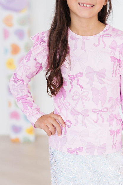 SALE Twinkle Ties L/S Ruffle Tee
