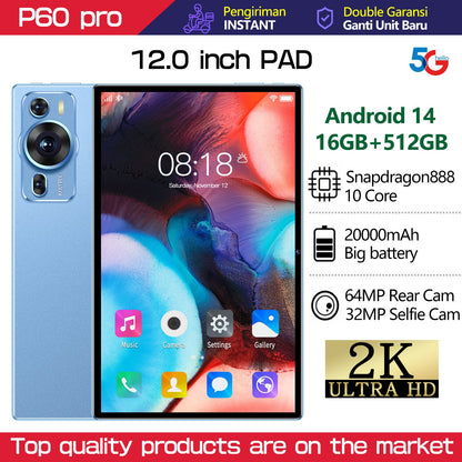 10 inch Tablet P60 Pro Smart Calling  Dual SIM Dual standby  WiFi