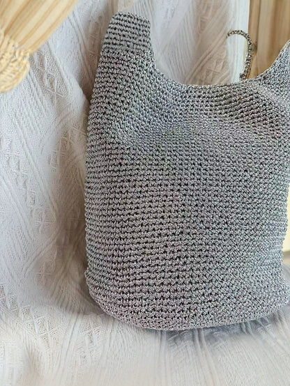 Handwoven Large-Capacity Vacation And Commute Woven Tote Bag