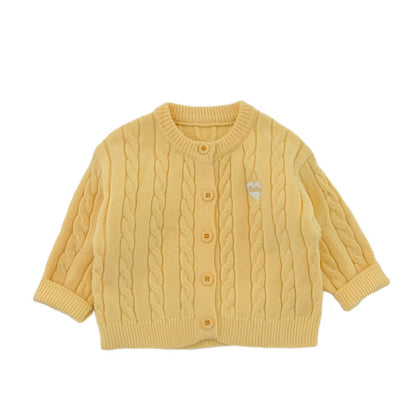Twist-knit Cardigan Autumn Kids Clothing Outerwear